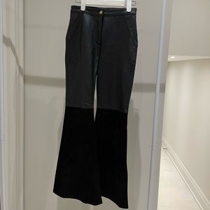 BO.BÔ LEATHER FLARE PANTS SIZE P